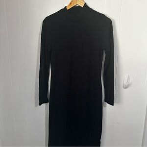 Banana Republic Black Sweater Dress Long Sleeve Mock Neck